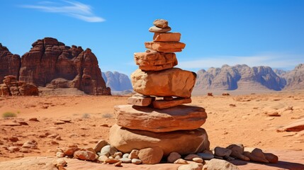 Canvas Print - Desert Stacks stones