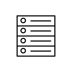 Poster - Database outline icons, minimalist vector illustration ,simple transparent graphic element .Isolated on white background