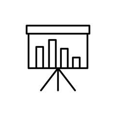 Poster - Business report outline icons, minimalist vector illustration ,simple transparent graphic element .Isolated on white background