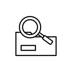 Poster - Find archive outline icons, minimalist vector illustration ,simple transparent graphic element .Isolated on white background