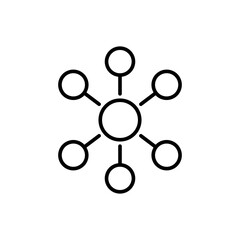 Poster - Data network outline icons, minimalist vector illustration ,simple transparent graphic element .Isolated on white background