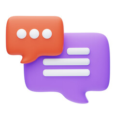 Poster - 3D Chat Bubble. Messaging Bubble, Dimensional Chat Box.
3d illustration, 3d element, 3d rendering. 3d visualization isolated on a transparent background