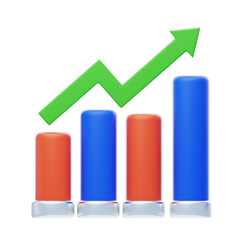 Poster - Visualizing Success 3D Growth Graph. Visualizing Achievements 3D Growth Chart Dynamics.
3d illustration, 3d element, 3d rendering. 3d visualization isolated on a transparent background