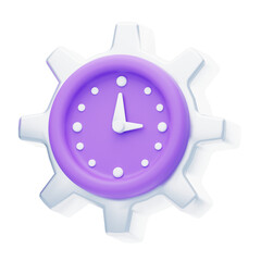 Poster - Modern Time Mastery 3D Time Management Dynamics. 3d illustration, 3d element, 3d rendering. 3d visualization isolated on a transparent background