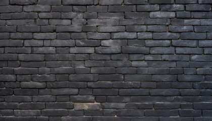 Aufkleber - Black brick wall, dark background for design