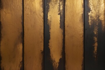 Wall Mural - Closeup of abstract black and gold texture background. Oil, acrylic brushstroke, pallet knife paint on canvas. Art Canvas Banner.