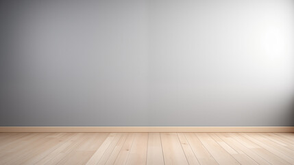 Minimal room corner with a light wood floor and a single gray wall, featuring subtle lighting and shadow play, giving it a minimalist, clean, and modern look.,Product Background