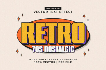 Poster - Editable text effect Retro 3d style premium vector