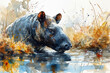 painting of a tapir