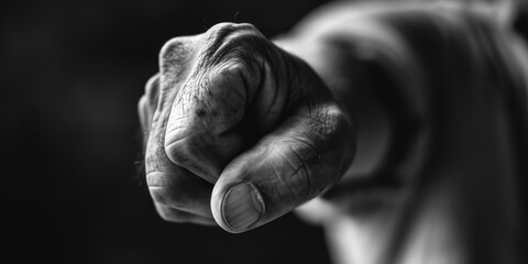 Poster - A detailed close-up of a person's hand holding an object. This versatile image can be used to depict various concepts and themes