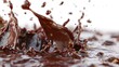 A detailed view of a surface covered in rich, decadent chocolate. Perfect for food lovers and confectionery enthusiasts.
