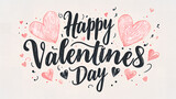 Fototapeta Przestrzenne - Happy Valentines Day card, background for celebration 