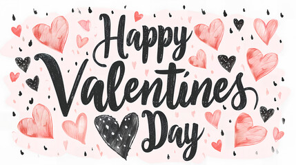 Wall Mural - Happy Valentines Day card, background for celebration 