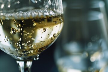 Aufkleber - A close up view of a glass of wine. Perfect for wine enthusiasts or restaurant and bar promotions
