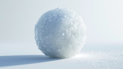 Aufkleber - A snow ball sitting on top of a snow covered ground. Perfect for winter-themed designs and holiday projects
