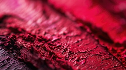 Poster - A close-up view of a piece of red paint. This image can be used for various projects and designs