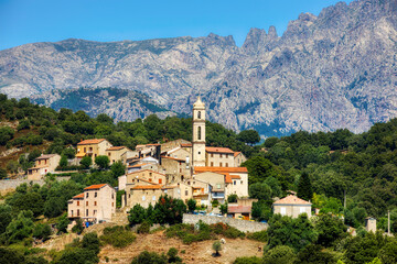 Wall Mural - The Beautiful Village of Soveria on Corsica, France