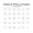 © motorama - Set line icons of PM 2.5 pollution