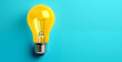 © Andrey Tarakanov - light bulb, yellow, turquoise, background, bright, idea, energy, electricity, innovation, concept, creative