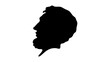 Gorgias Greek philosopher, black isolated silhouette
