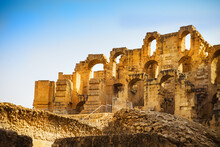 Ruins Of The Largest Colosseum In In North Africa. El Jem,Tunisia