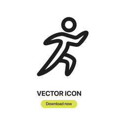 Poster - Athletics icon vector. Linear-style sign for mobile concept and web design. Athletics symbol illustration. Pixel vector graphics - Vector.