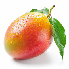 Wall Mural - ripe mango with leaf