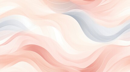 Wall Mural -  an abstract pink and white background with wavy lines and a soft pastel color scheme for a wallpaper or backdrop.