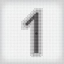 Dotted Number 1. The Number Pixel Is Flat And Solid. Integrative And Integrative Pixel Movement. Modern Icon Ports.