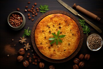 Canvas Print - Kunafa, a turkish dessert