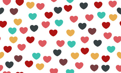 Wall Mural - seamless pattern with colorful hearts. set of valentines day vector patterns. seamless heart pattern