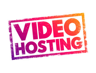 Poster - Video Hosting text stamp, concept background