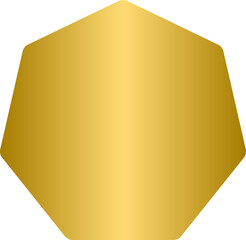 Poster - Golden heptagonal shape, gold heptagon