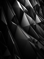 Wall Mural - black and white three-dimensional polygonal abstract background,created with generative ai tecnology