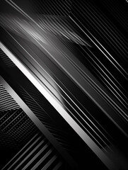 Wall Mural - black and white three-dimensional polygonal abstract background,created with generative ai tecnology