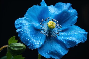 a unique and rare blue pansy flower