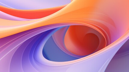 Wall Mural - Colored modern canvas with swirls light violet and orange, light magenta and turquoise colors.