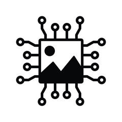 Poster - ai artificial intelligence  image generate icon vector