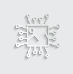 Poster - ai artificial intelligence  image generate icon vector