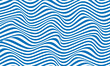 Abstract stripes blue optical art wave line background. Vector illustration