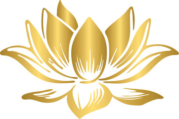 Wall Mural - Golden lotus flower