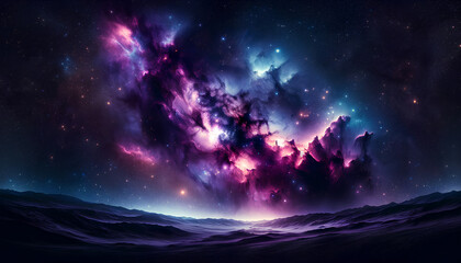 discover the untamed beauty of a starry nebula