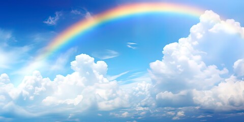 Poster - Rainboow and blue sky