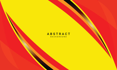 Aufkleber - abstract red and golden curved wavy lines background for wallpaper, poster, flyer design.