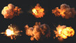 fire explosions vfx visual effects on black background