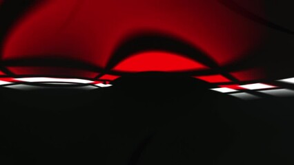 Wall Mural - horizontal white and red light rays flowing on black background. modern loop able animation backdrop