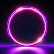 © MS3D - beautiful purple neon ring with glow generated by AI