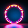 © MS3D - beautiful purple neon ring with glow generated by AI