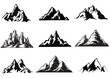mountain silhouette, mountain vector , mountain logo design Vector