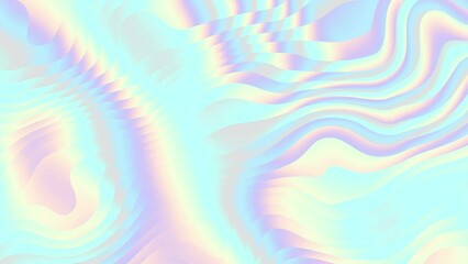 Fototapete - Holographic modern abstract looped animation. Seamless gradient background in light neon pastel colors. 4k loop
